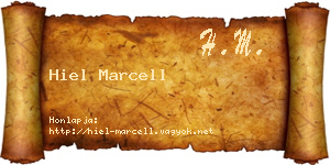 Hiel Marcell névjegykártya